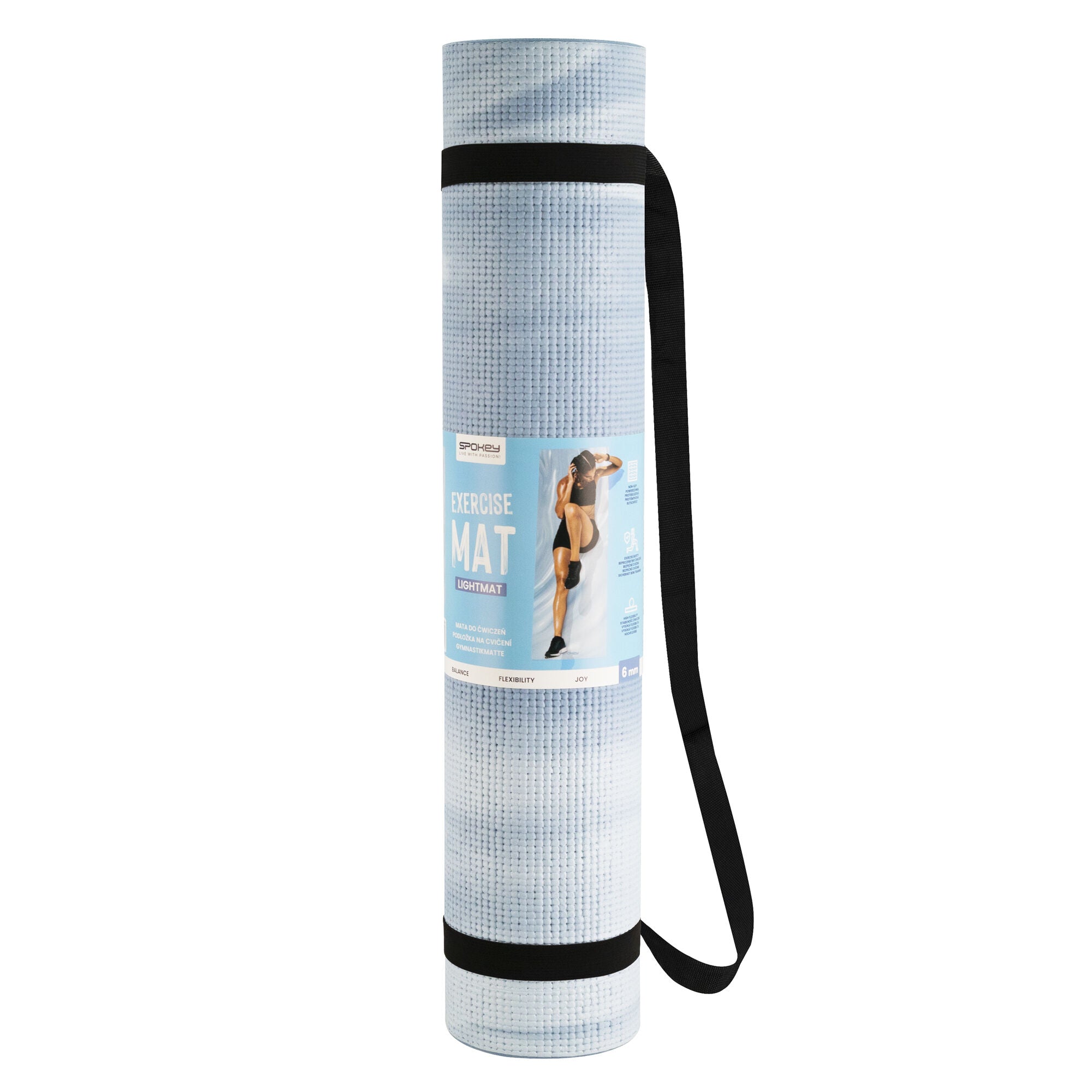 Jógová podložka Spokey Lightmat 6 mm – potisk