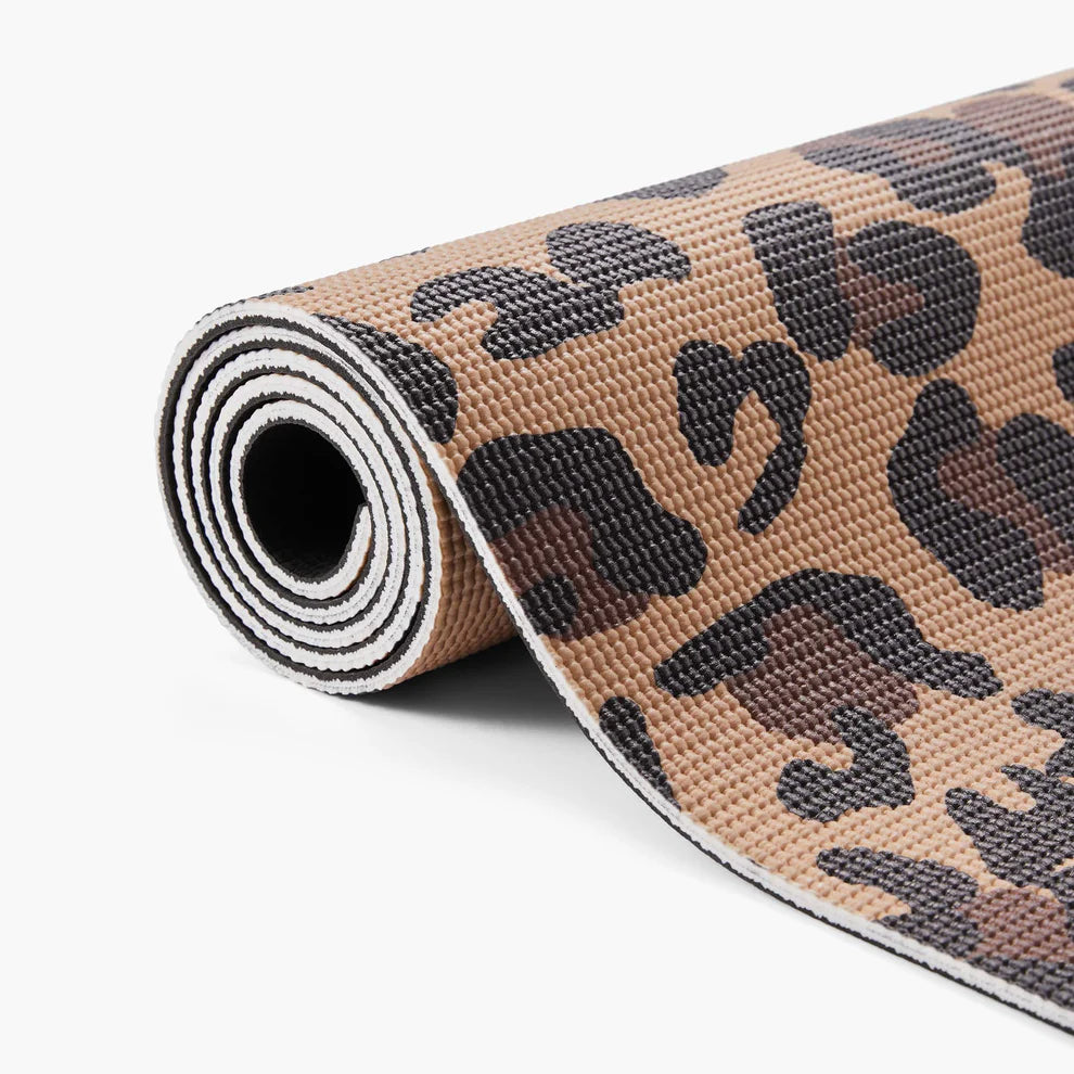 Sada na jógu Leopard Yoga Set: podložka, blok, popruh