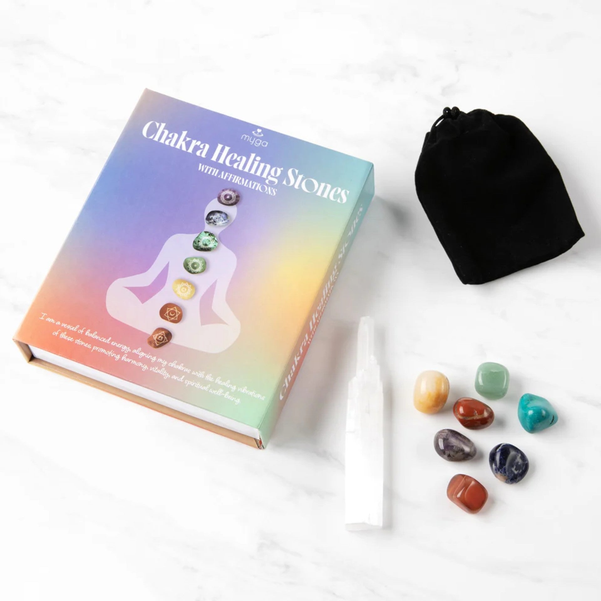 Sada energetických kamenů pro čakry myga Chakra Stones
