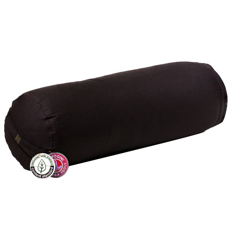 Jógový váleček/bolster z organické bavlny – černý