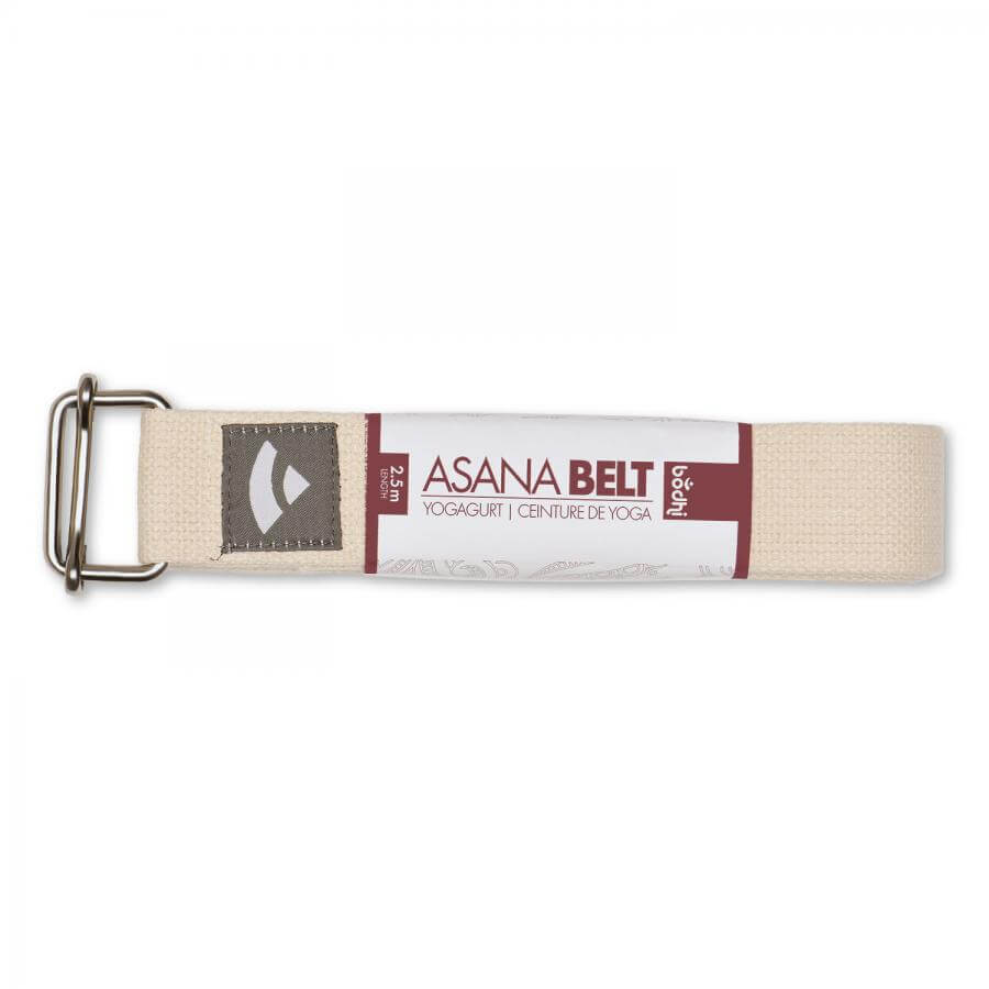 Jógový pás Bodhi Asana belt 2,5 m – ecru