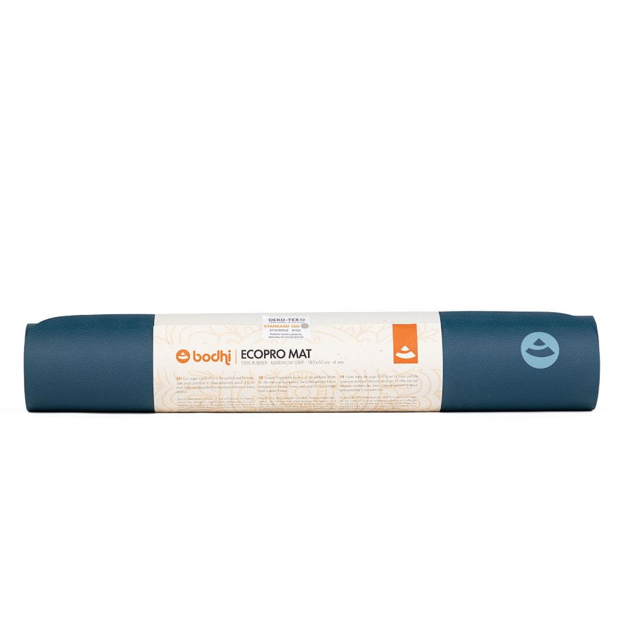 Gumová podložka na jógu Bodhi EcoPro 4 mm – tmavě modrá