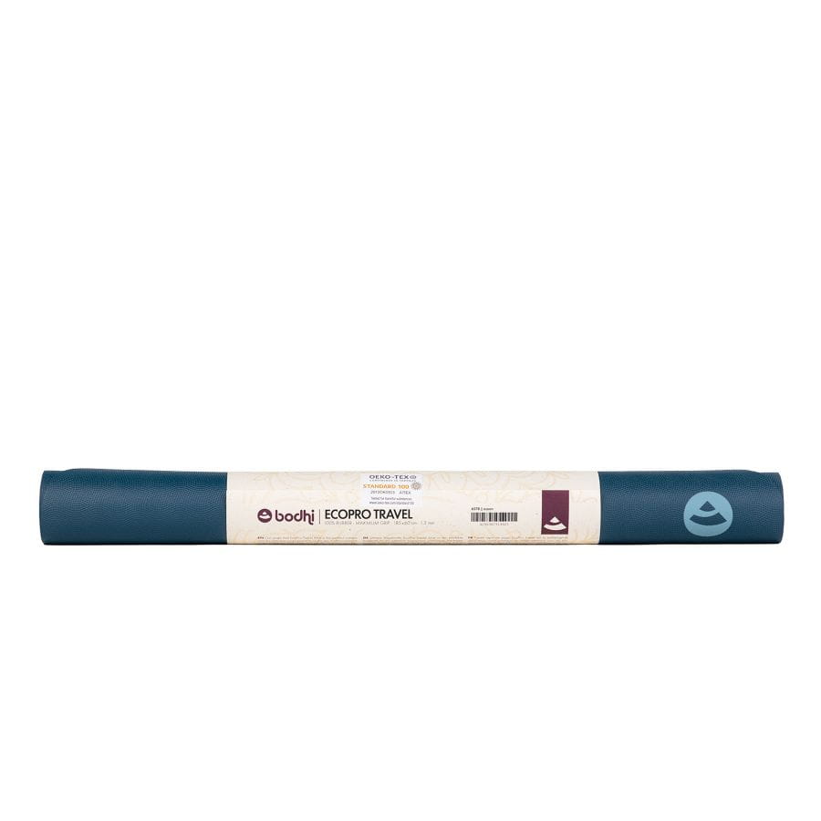 Gumová jógová podložka Bodhi EcoPro Travel 1,3 mm – tmavě modrá