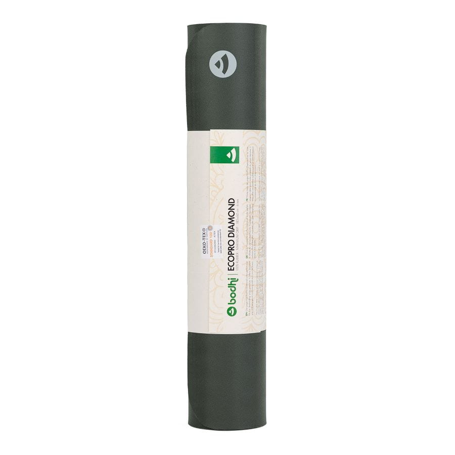 Gumová podložka na jógu Bodhi EcoPro Diamond 6 mm – černá