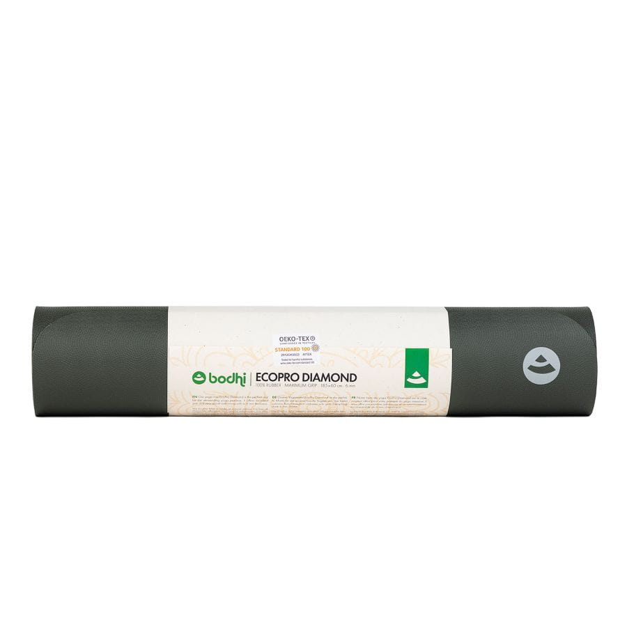 Gumová podložka na jógu Bodhi EcoPro Diamond 6 mm – černá