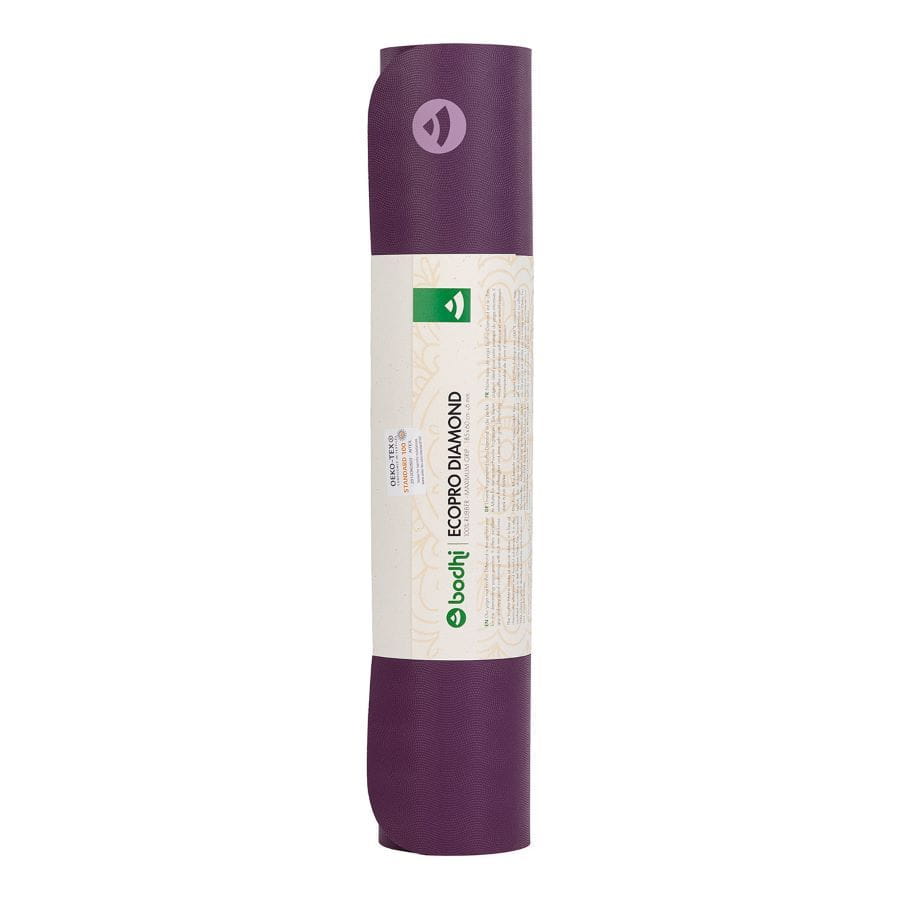 Gumová podložka na jógu Bodhi EcoPro Diamond 6 mm – fialová