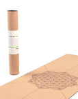 Jógová podložka Bodhi Cork 4 mm – korková s motivem květu života