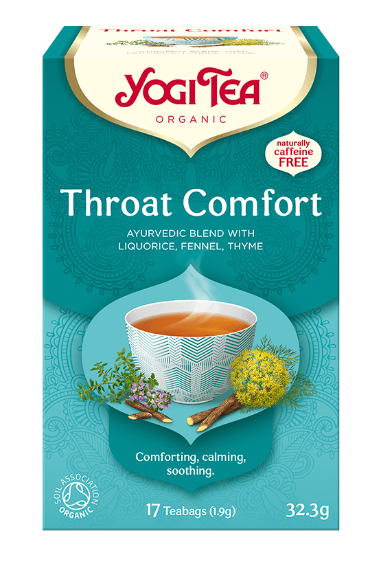 Čaj Yogi Tea Throat Comfort – na krk (17 × 1,8 g)