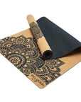 Korková podložka na jógu Yoga Design Lab 1,5 mm – Mandala Black