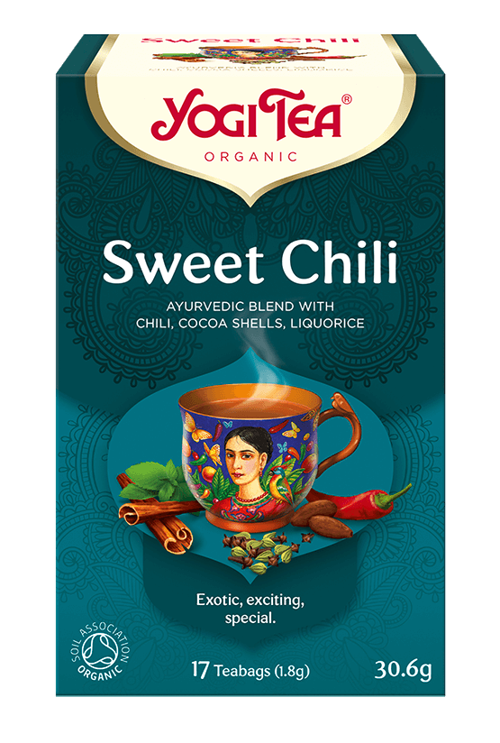 Čaj Yogi Tea Sweet Chilli – Sladká chilli (17x1,8 g)