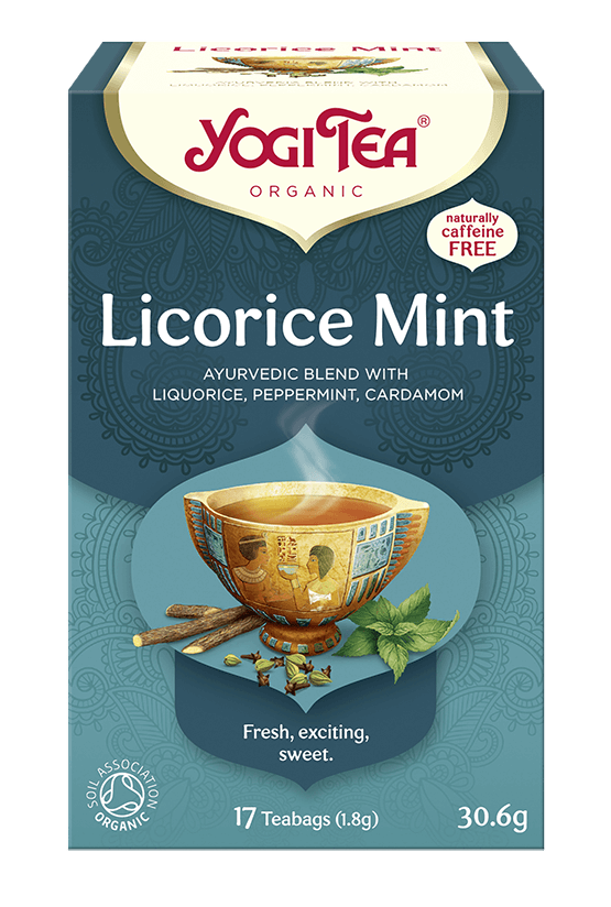 Čaj Yogi Tea Licorice Mint – lékořice s mátou (17 × 1,8 g)