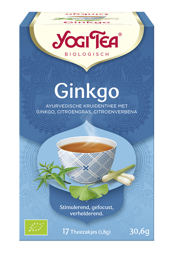 Čaj Yogi Tea Ginkgo – ginkgo japonské (17 x 1,8 g)