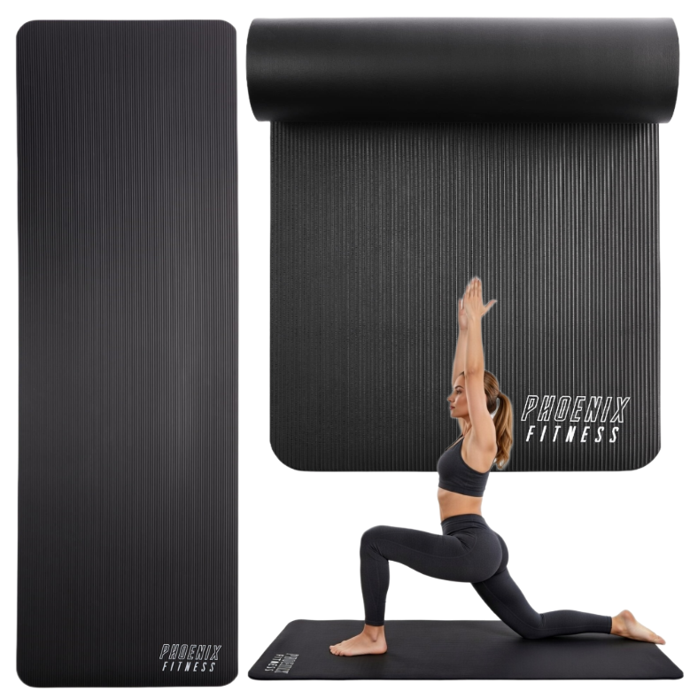 Pilates podložka Phoenix Fitness 1 cm – černá