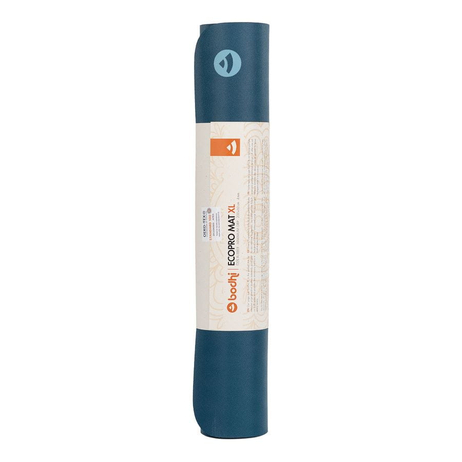 Gumová podložka na jógu Bodhi EcoPro XL 4 mm – délka 200 cm – tmavě modrá
