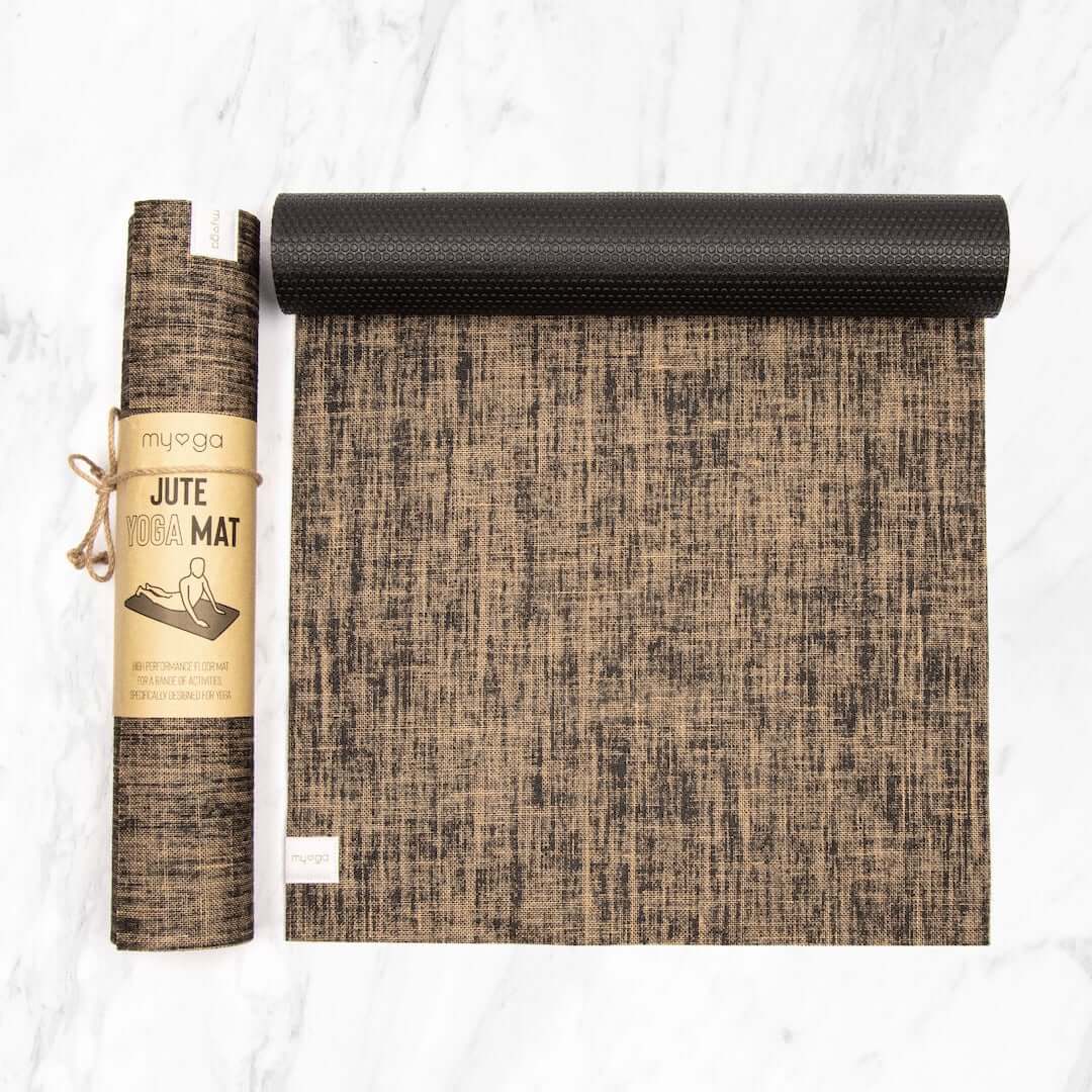 Jógová podložka Myga Jute 5 mm – černá