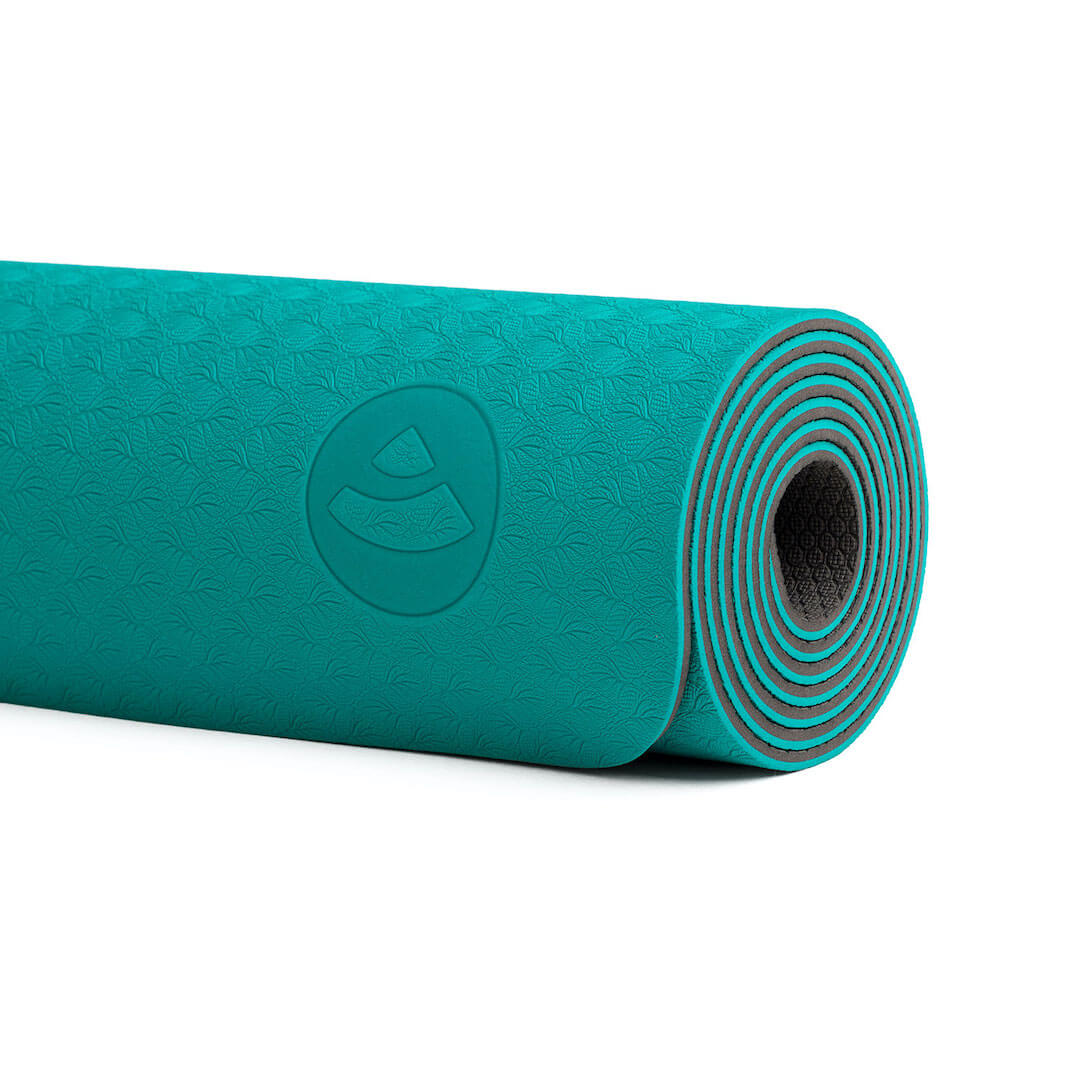 Jógová sada Bodhi Yoga Set Flow: podložka, bloky, popruh – tyrkysová