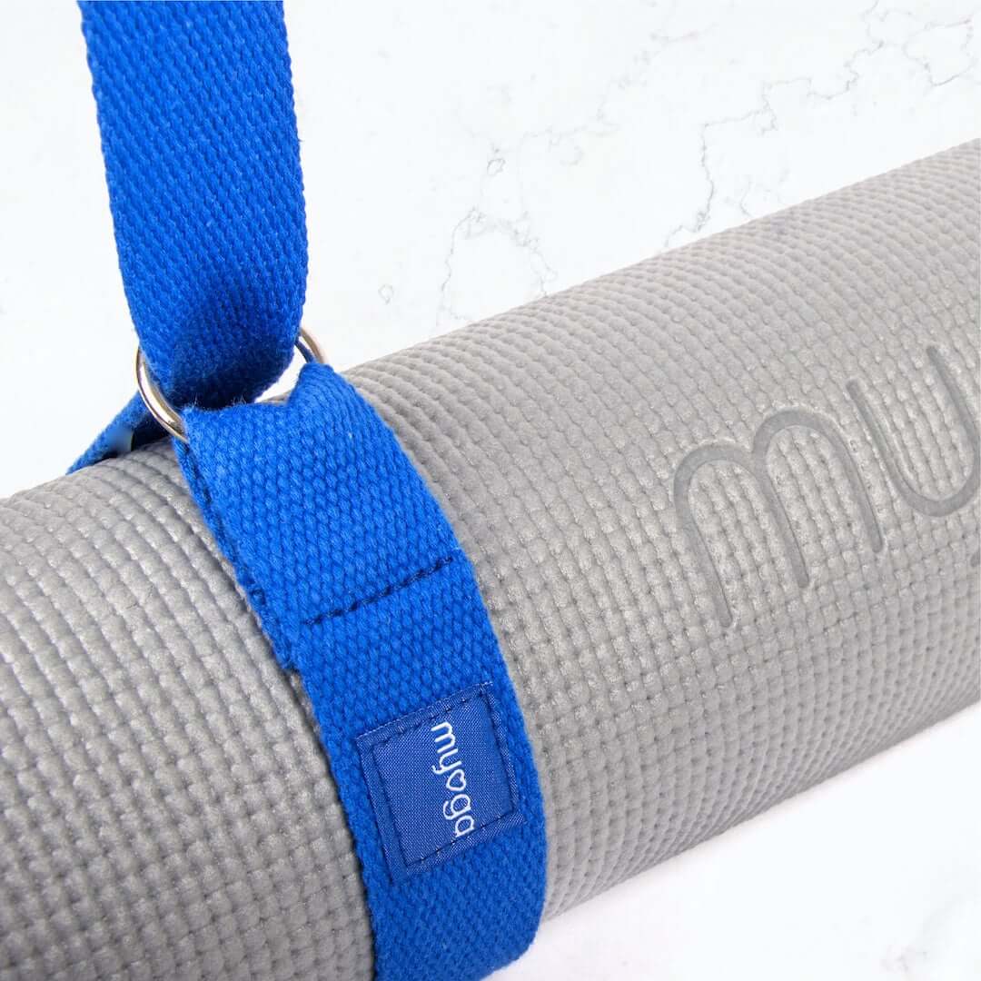 Jógový pás Myga 2 v 1 – modrý
