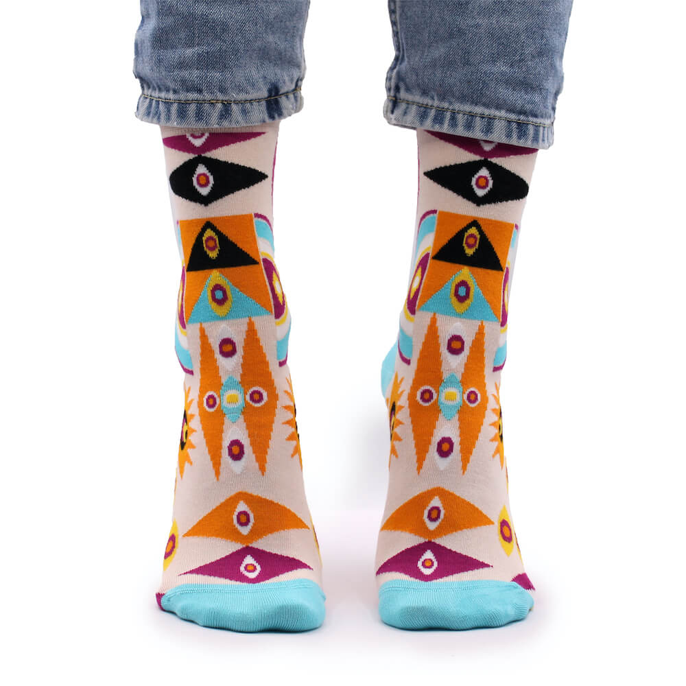 Bambusové ponožky Hop Hare – Psychedelické zlé oko 36–40
