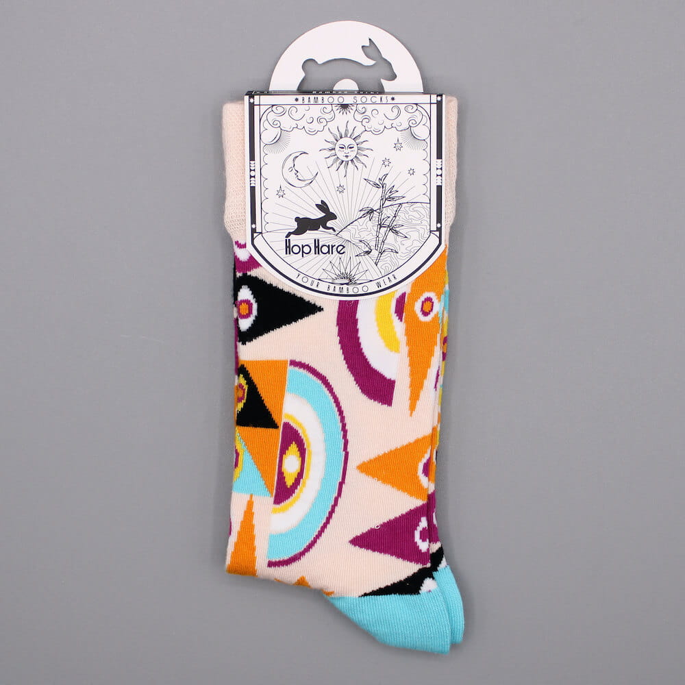 Bambusové ponožky Hop Hare – Psychedelické zlé oko 36–40