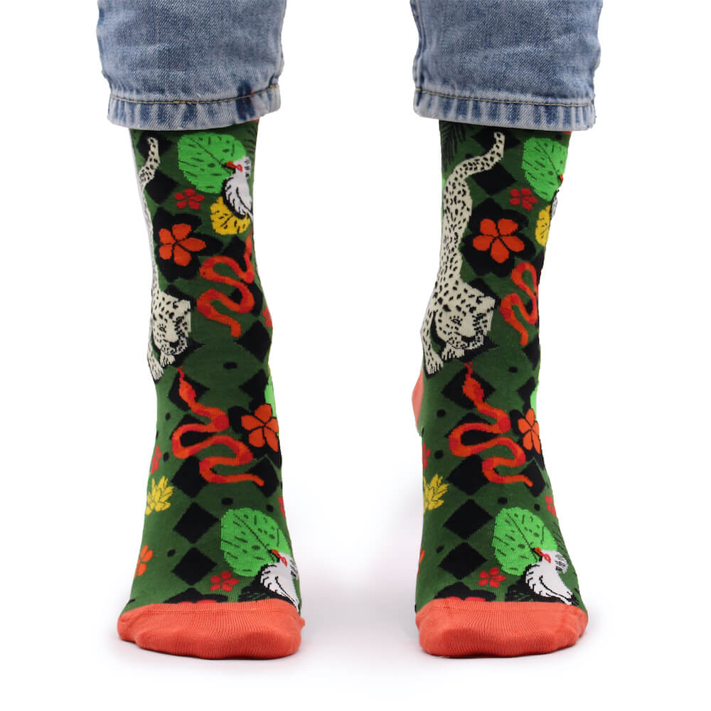 Bambusové ponožky Hop Hare – Bali Jungle 36–40