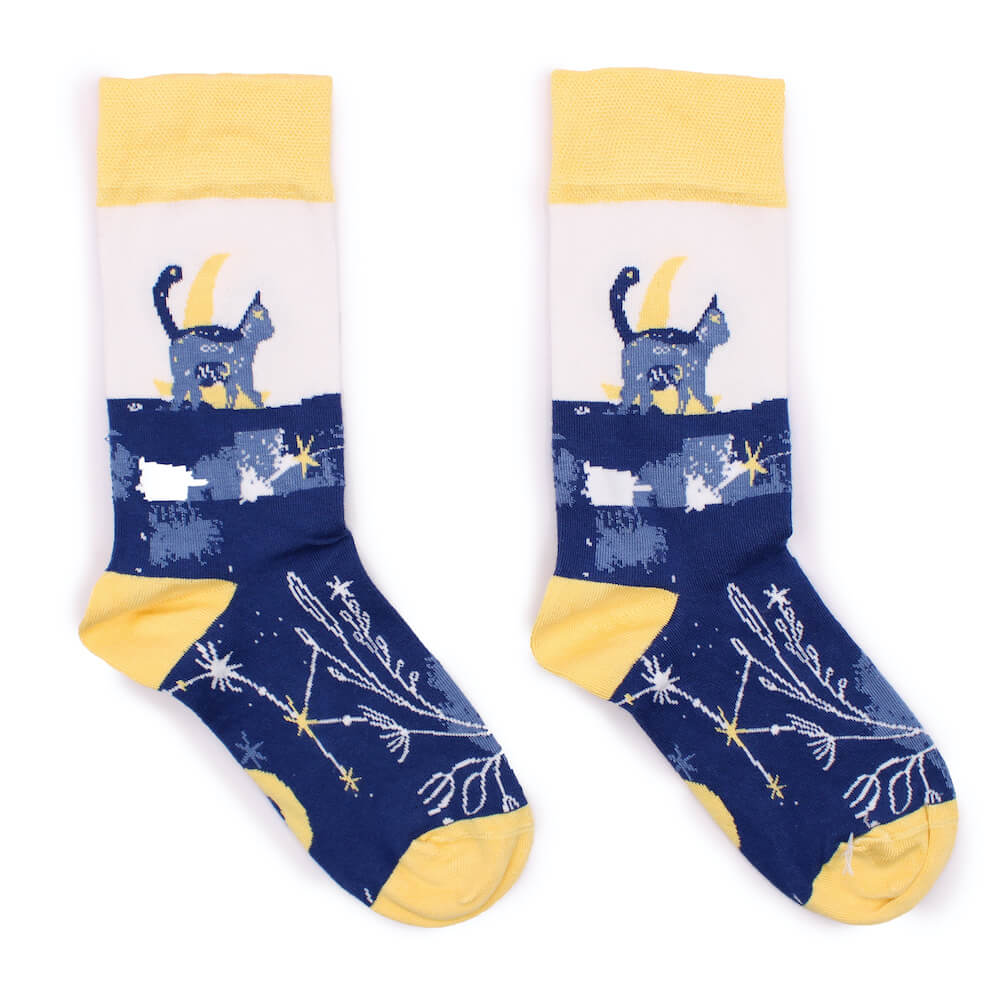Bambusové ponožky Hop Hare – Noční kočka 36–40