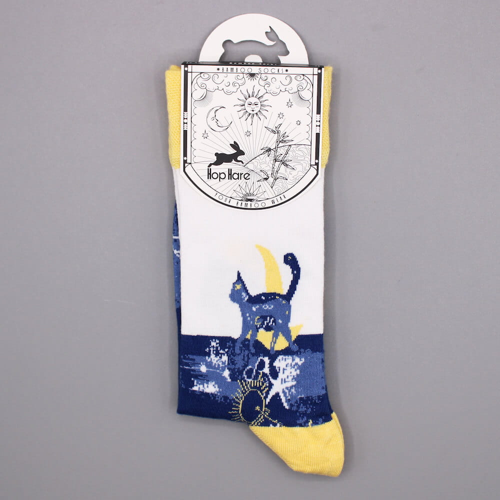 Bambusové ponožky Hop Hare – Noční kočka 36–40