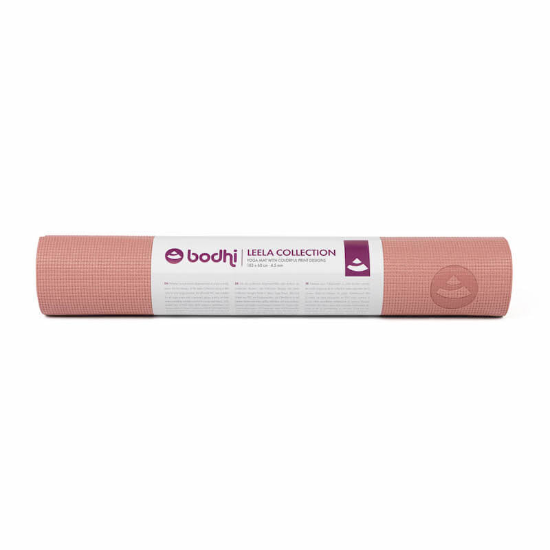 Jógová podložka Bodhi Leela 4,5 mm – růžová s mandalou