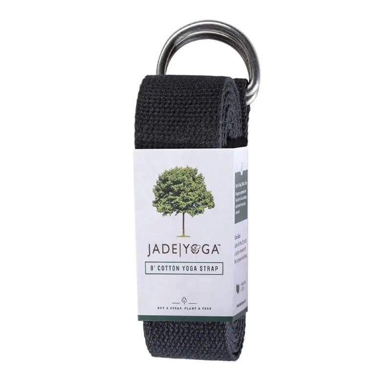 Jógový popruh Jade Yoga Strap 244 cm, černý