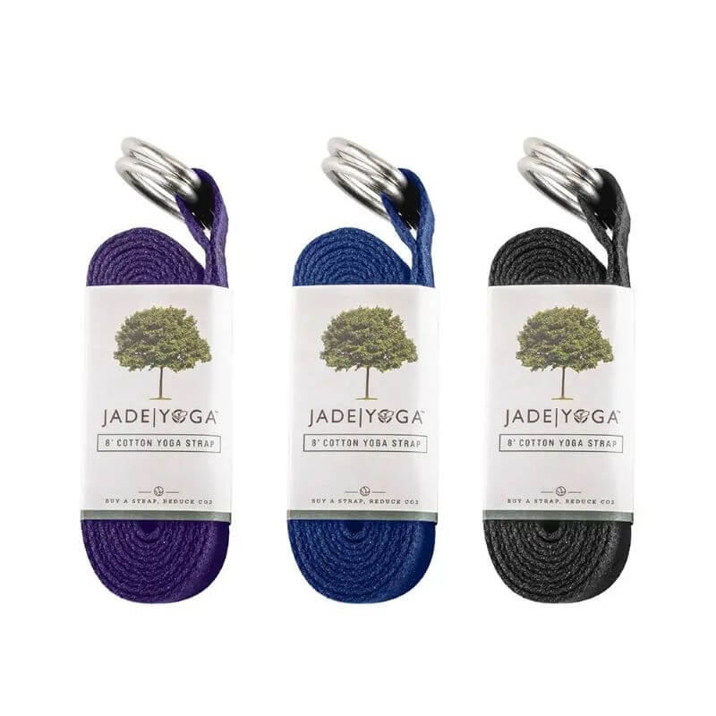 Jógový popruh Jade Yoga Strap 244 cm, černý