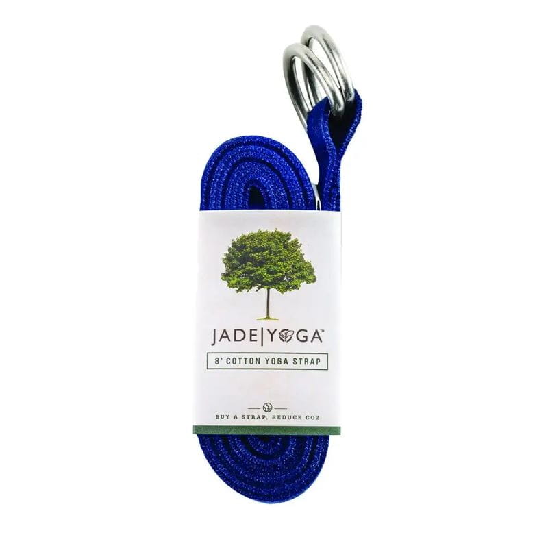Jógový popruh Jade Yoga Strap 244 cm, modrý