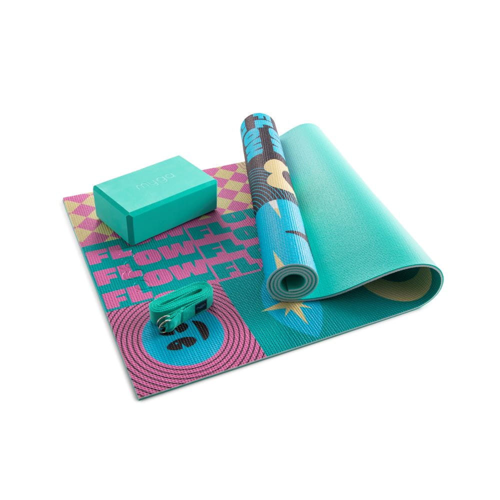 Sada na jógu Spirit Yoga Set: podložka, blok, popruh