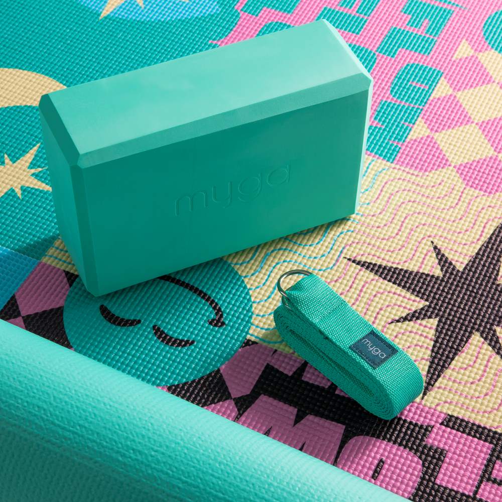 Sada na jógu Spirit Yoga Set: podložka, blok, popruh