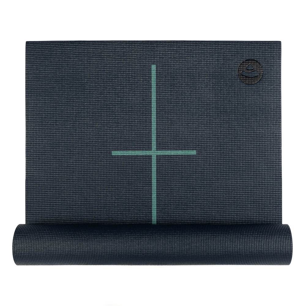 Jógová podložka Bodhi Leela 4,5 mm – yantra, tmavě modrá