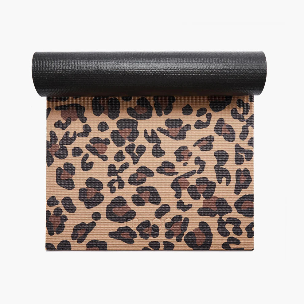 Sada na jógu Leopard Yoga Set: podložka, blok, popruh