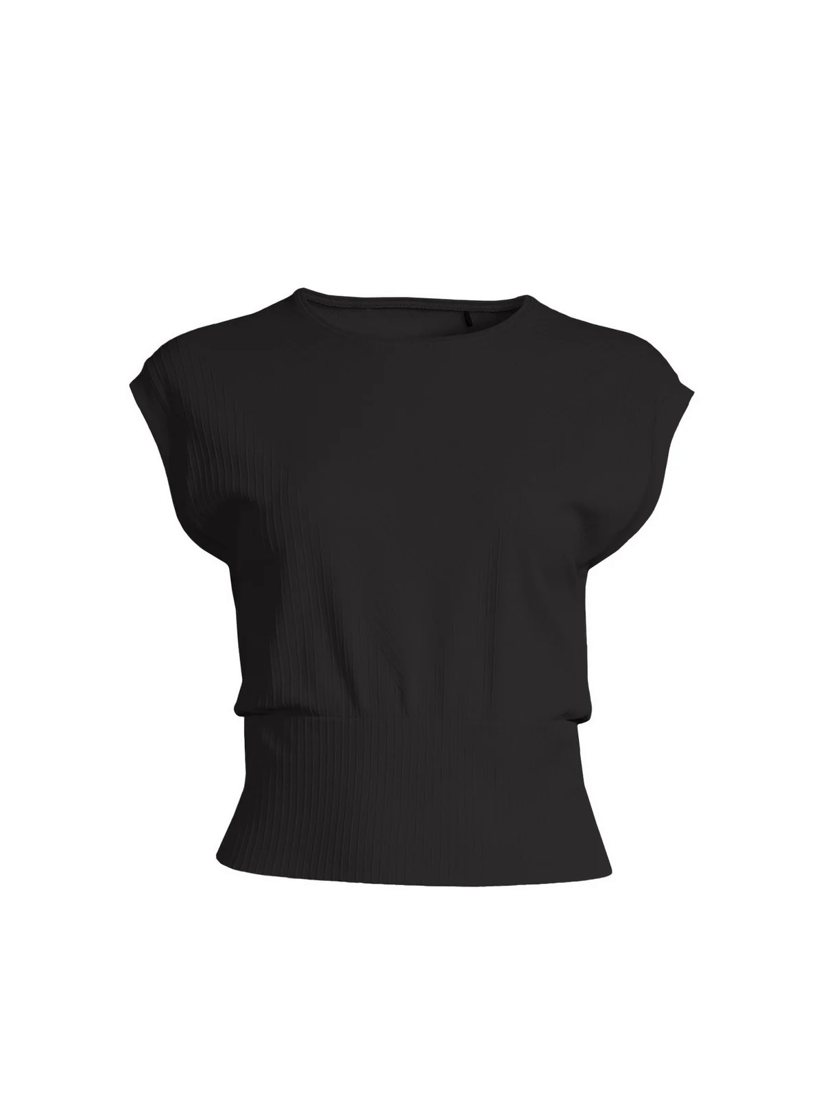 Trička Casall Seamless Graphical Rib Tee - Černá