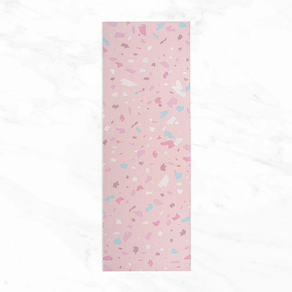 Sada na jógu Myga Terrazzo Yoga Set: podložka, blok, popruh