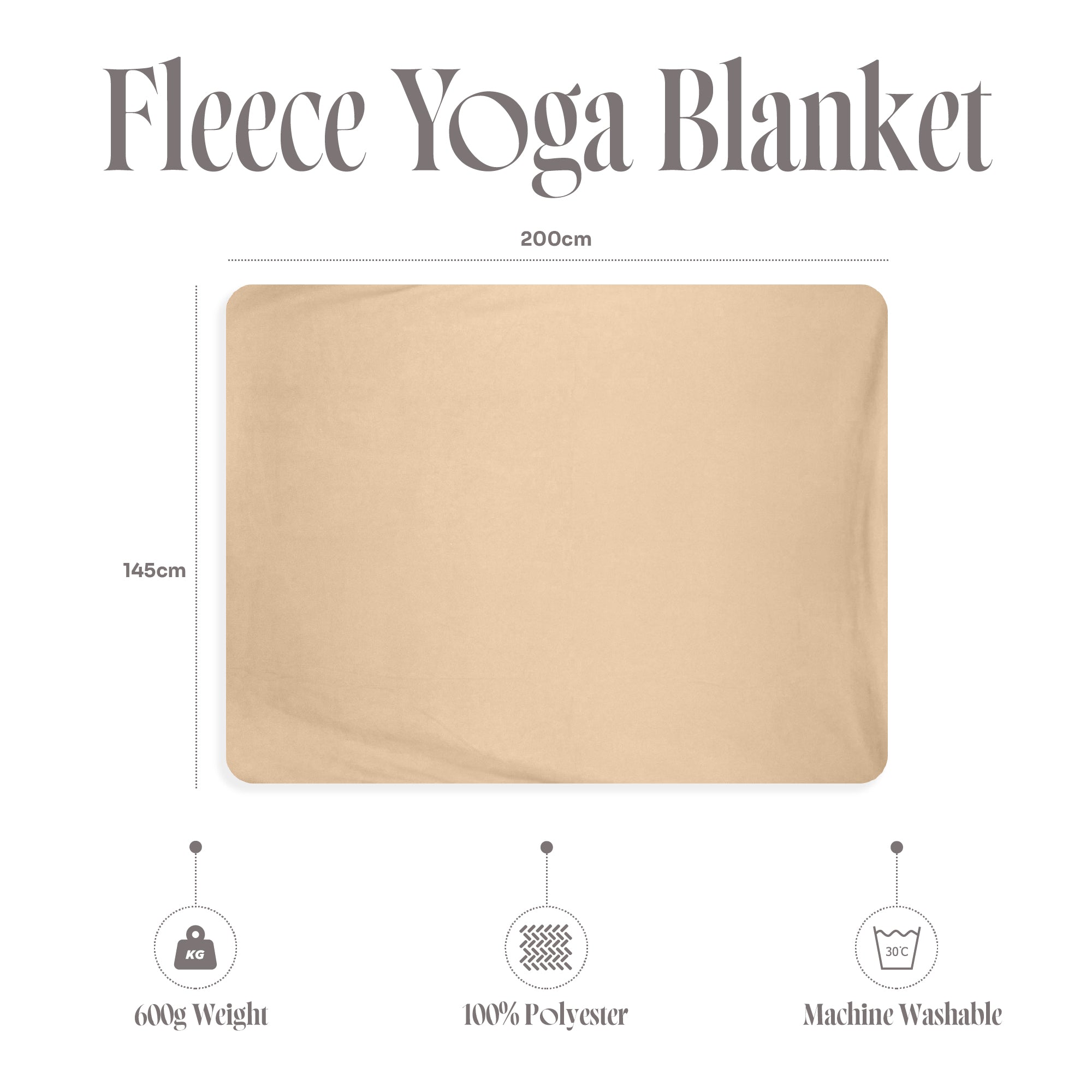 Jógová deka Myga Fleece – Sand