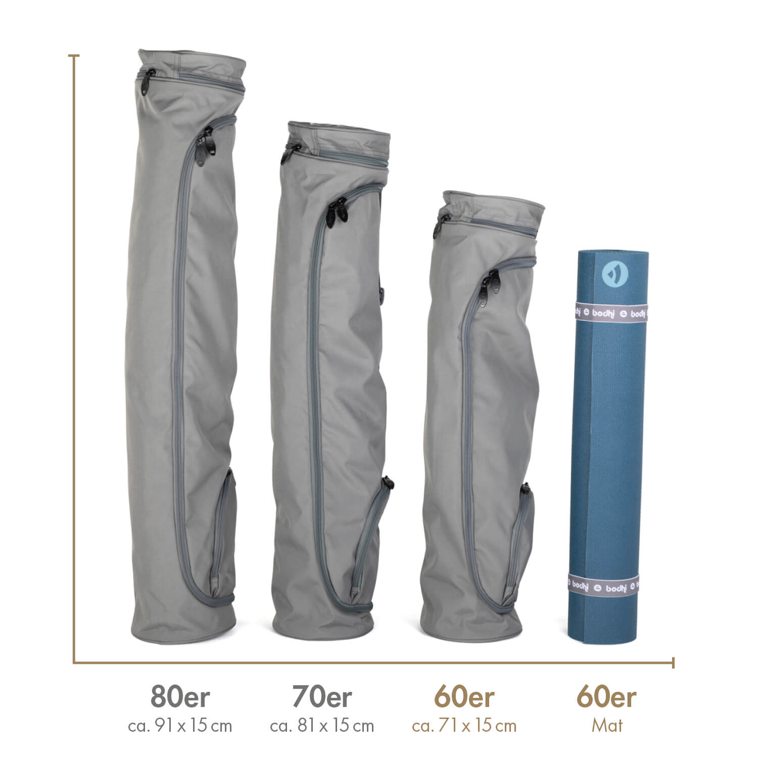 Taška na jogamatku Bodhi Asana Bag 60 – láhevově zelená