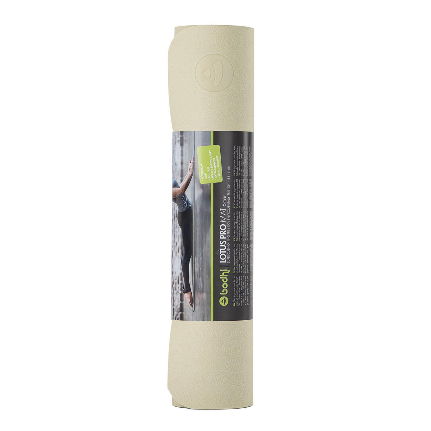 Jógová podložka Bodhi Lotus Pro 6 mm – ecru