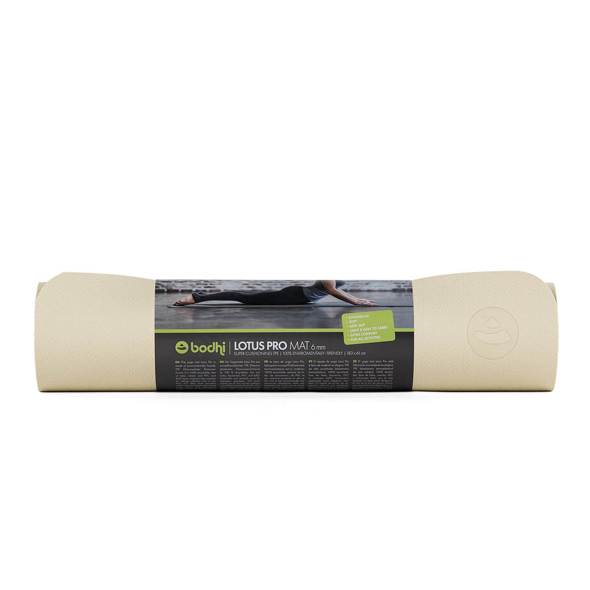 Jógová podložka Bodhi Lotus Pro 6 mm – ecru