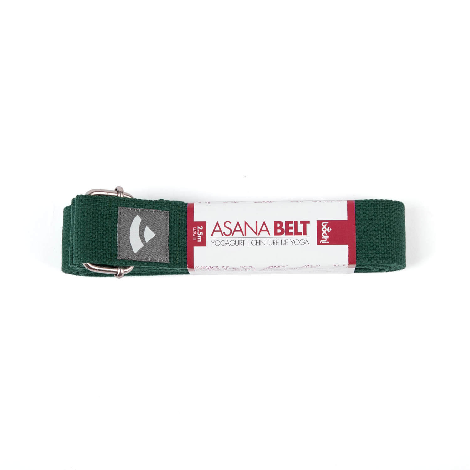 Jógový pás Bodhi Asana belt 2,5 m – láhvově zelený