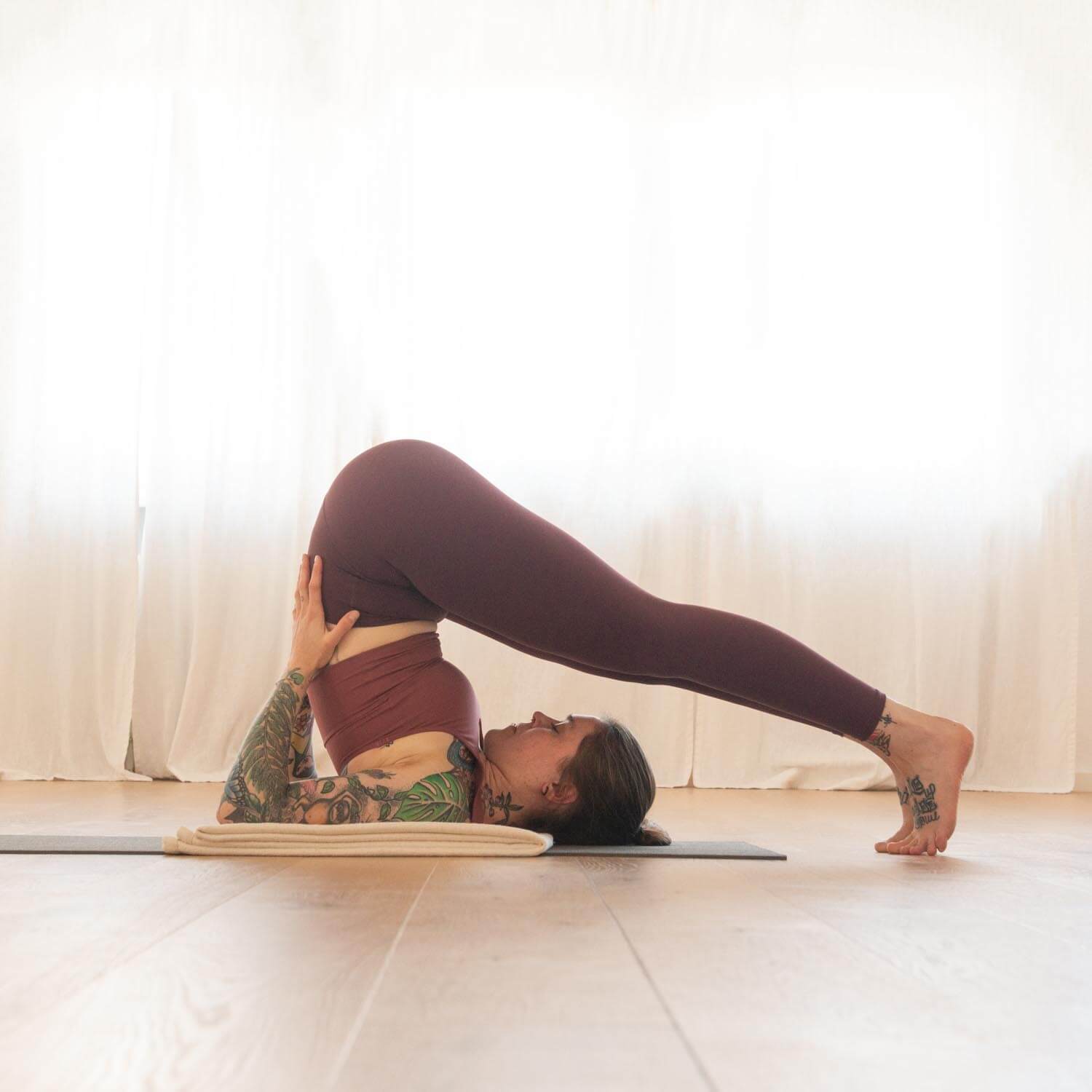 Bavlněná deka na jógu Bodhi Shavasana – tyrkysová