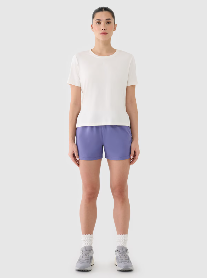 Dámské tréninkové tričko oversize, rychleschnoucí – bílé, velikost M