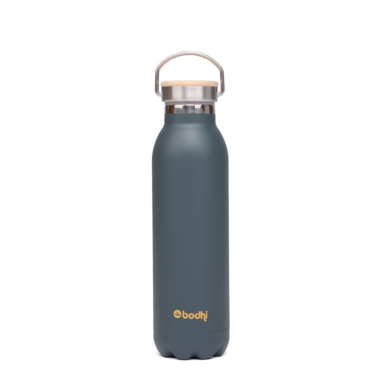 Termoska Bodhi 600 ml z nerezové oceli, motiv „Květ života“, matná antracitová barva