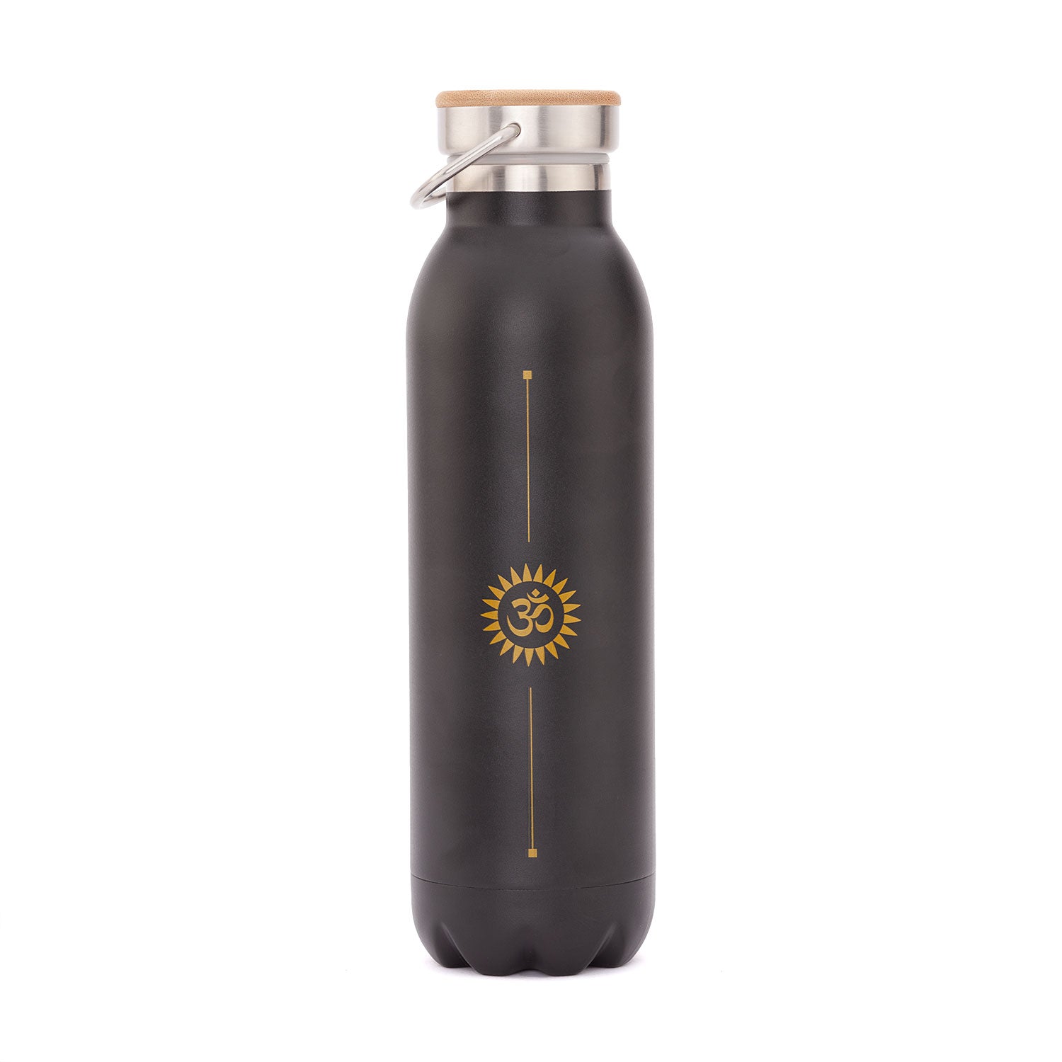 Termoska Bodhi 600 ml z nerezové oceli, motiv OM, matná černá