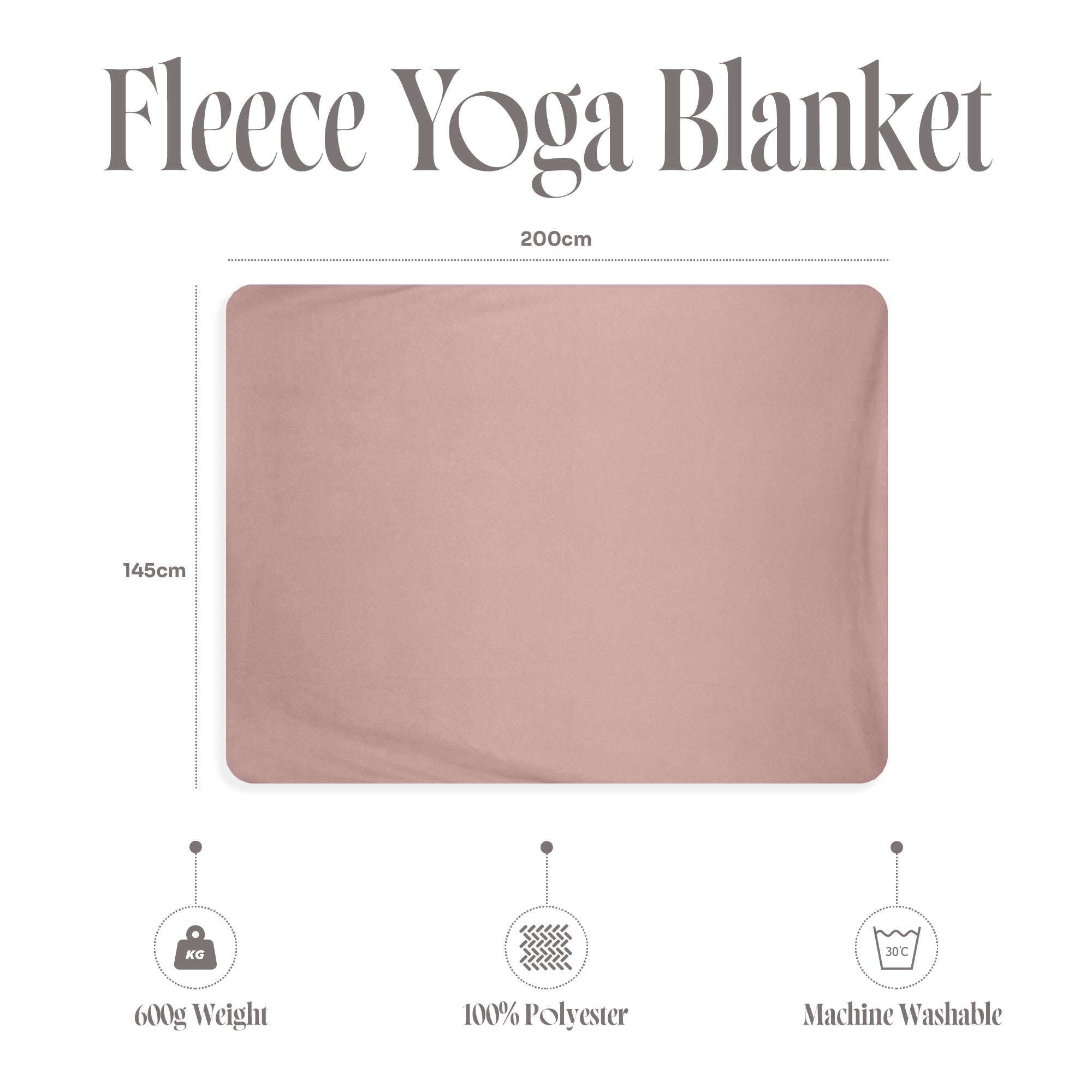 Jógová deka Myga Fleece – Blush