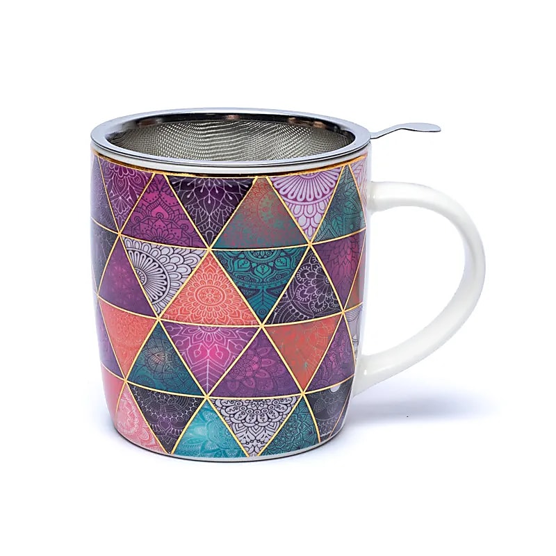 Hrnek s infuzérem Patchwork 400 ml