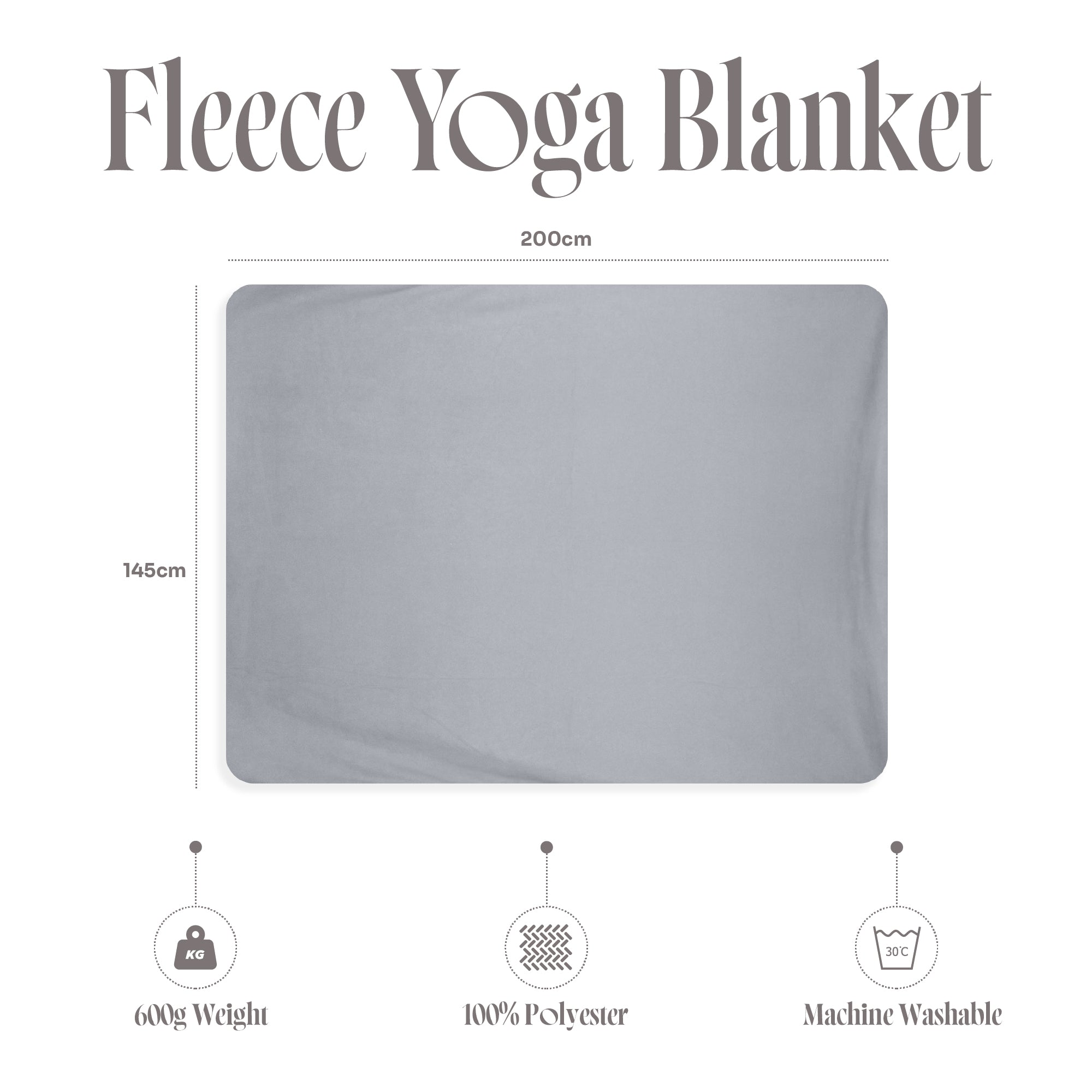 Jógová deka Myga Fleece – Stone