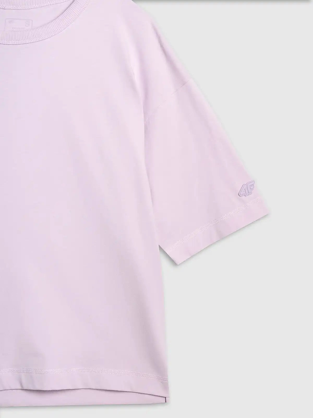 Dámské tričko oversize s krátkým rukávem – fialové
