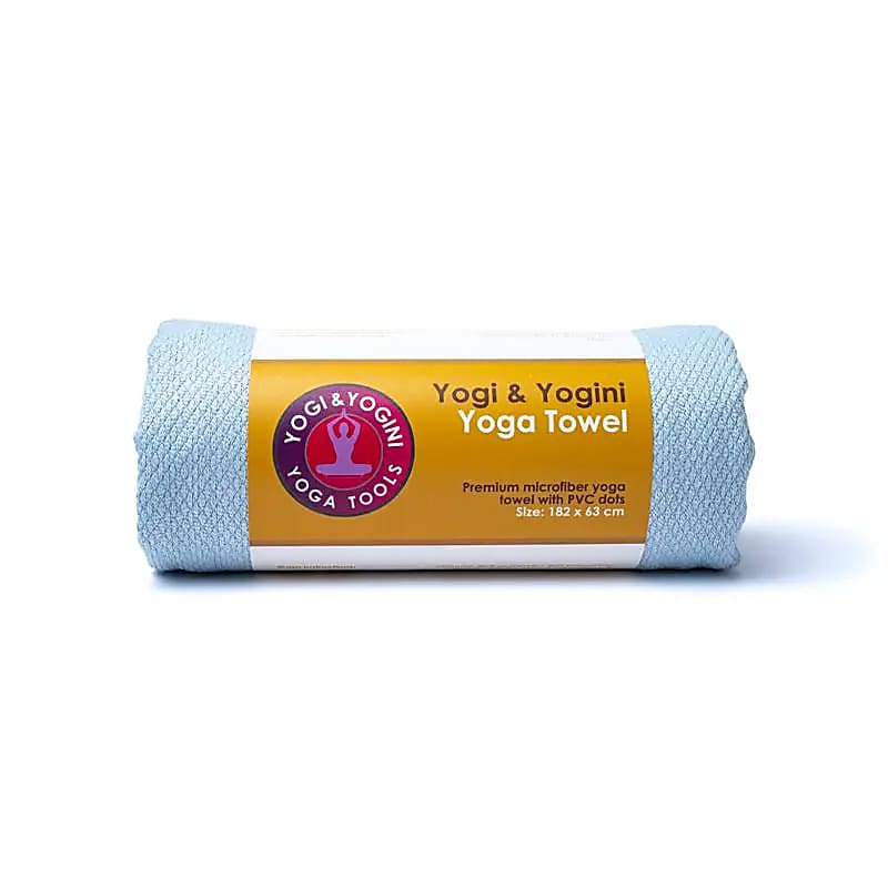 Protiskluzový ručník na jógu Yogi Yogini – modrý